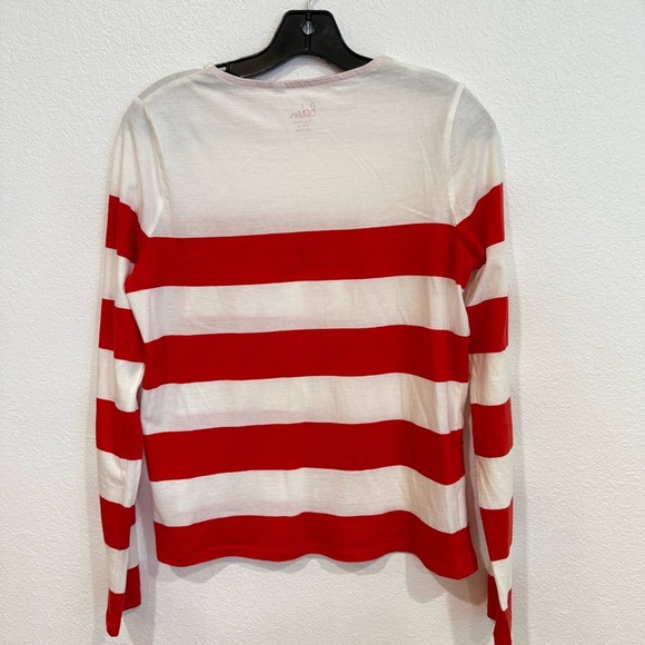 Boden Red White Stripe Long Sleeve T-Shirt Women’s Size Small 4 - Picture 3 of 3